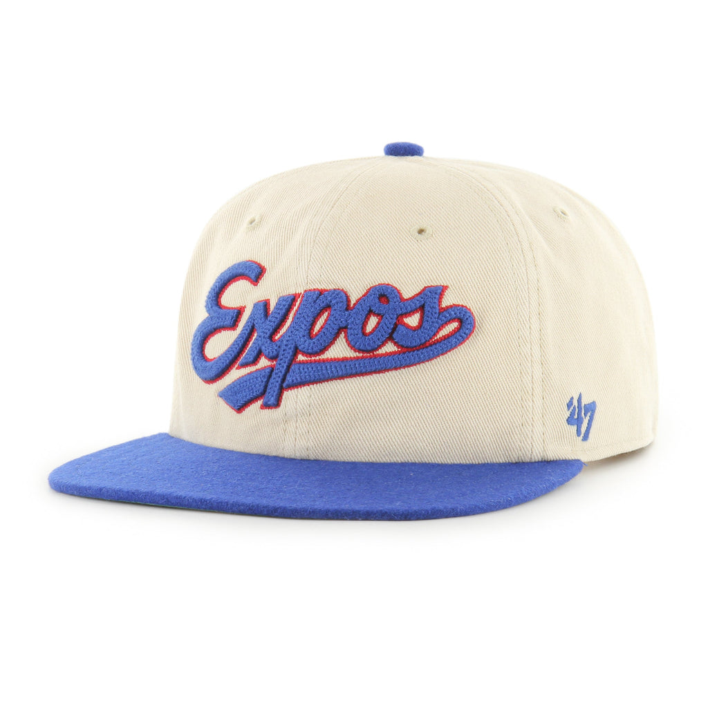 Montreal Expos MLB 47 Brand Men's Beige Captain RL Fieldstone Snapback