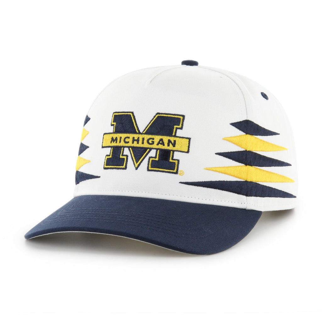 Michigan Wolverines NCAA 47 Brand Men's White Diamond Hitch Snapback Hat