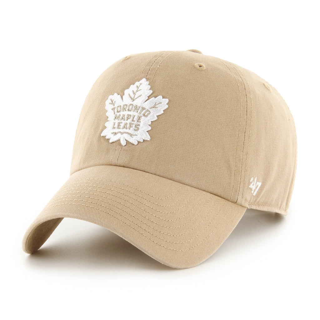 Toronto Maple Leafs NHL 47 Brand Men's Khaki Clean Up Adjustable Hat