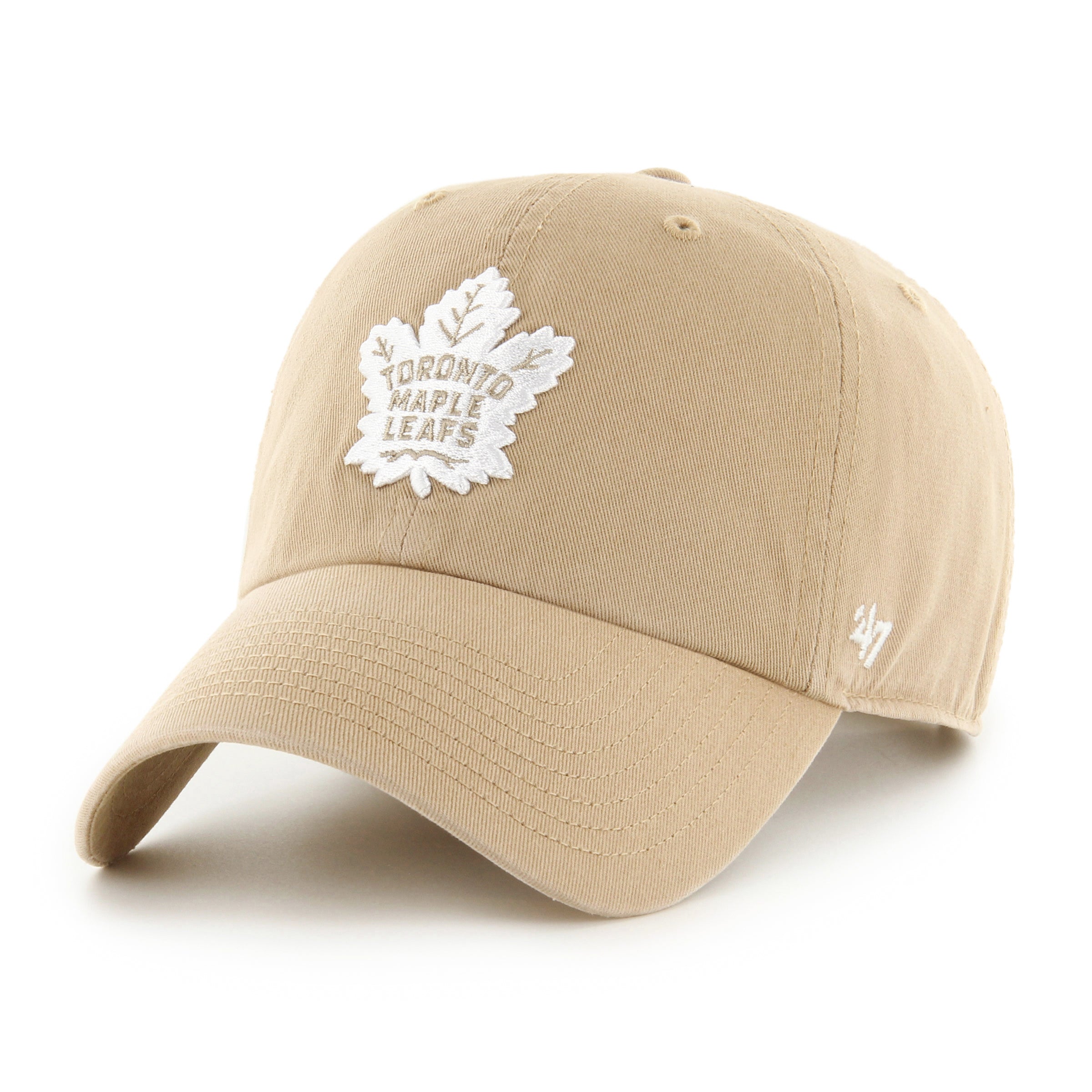 Toronto Maple Leafs NHL 47 Brand Men's Khaki Clean Up Adjustable Hat