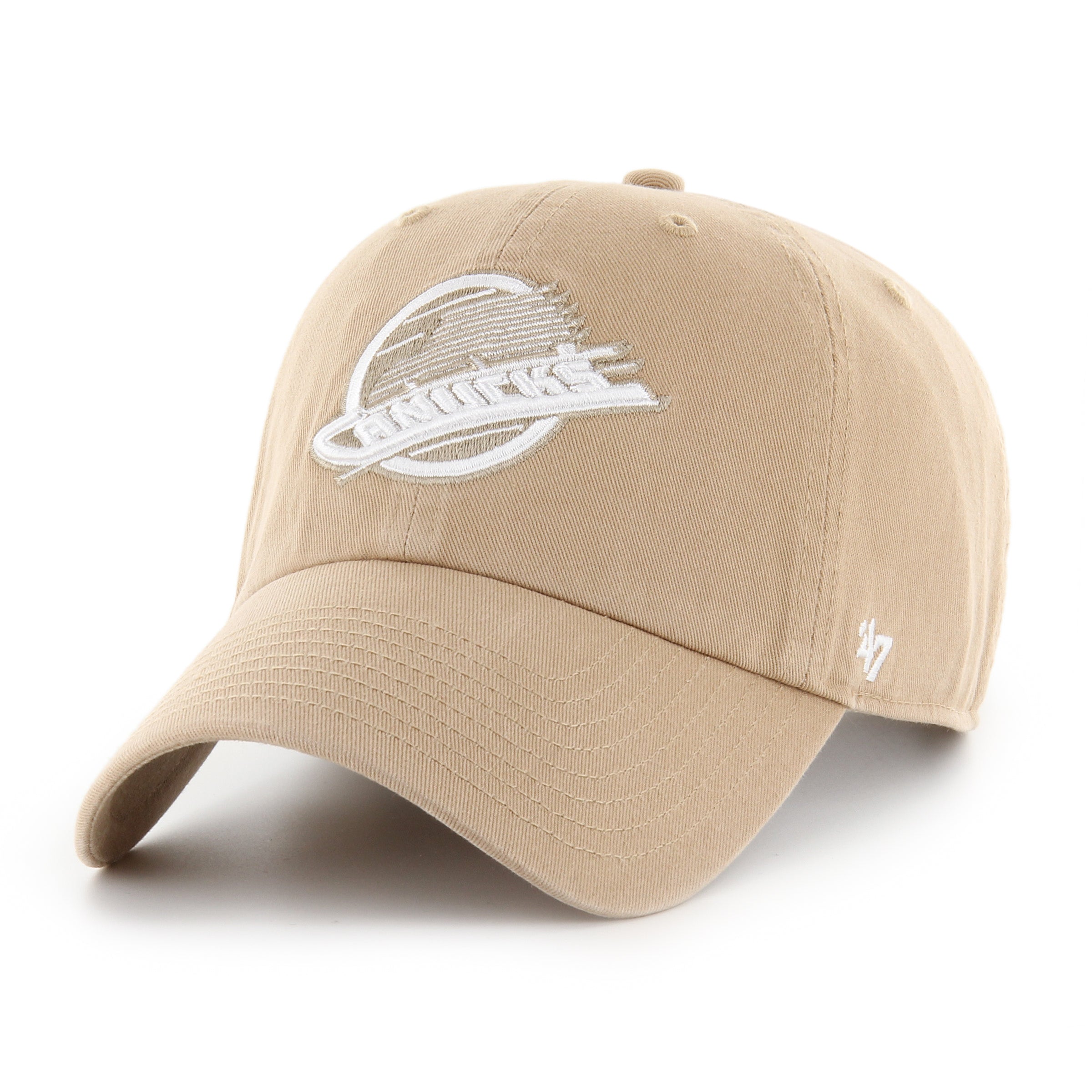 Vancouver Canucks NHL 47 Brand Men's Khaki Clean Up Adjustable Hat