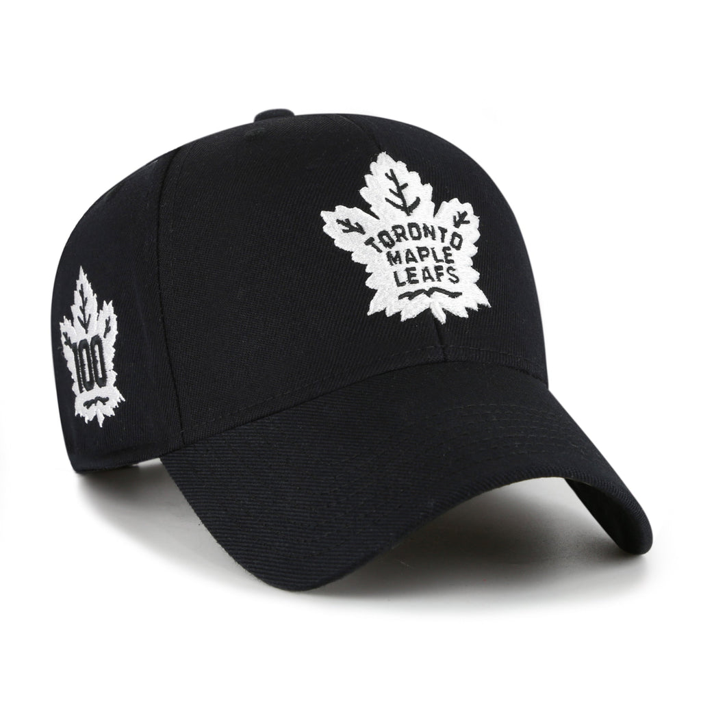 Toronto Maple Leafs NHL 47 Brand Men's Black White MVP Sure Shot Snapback