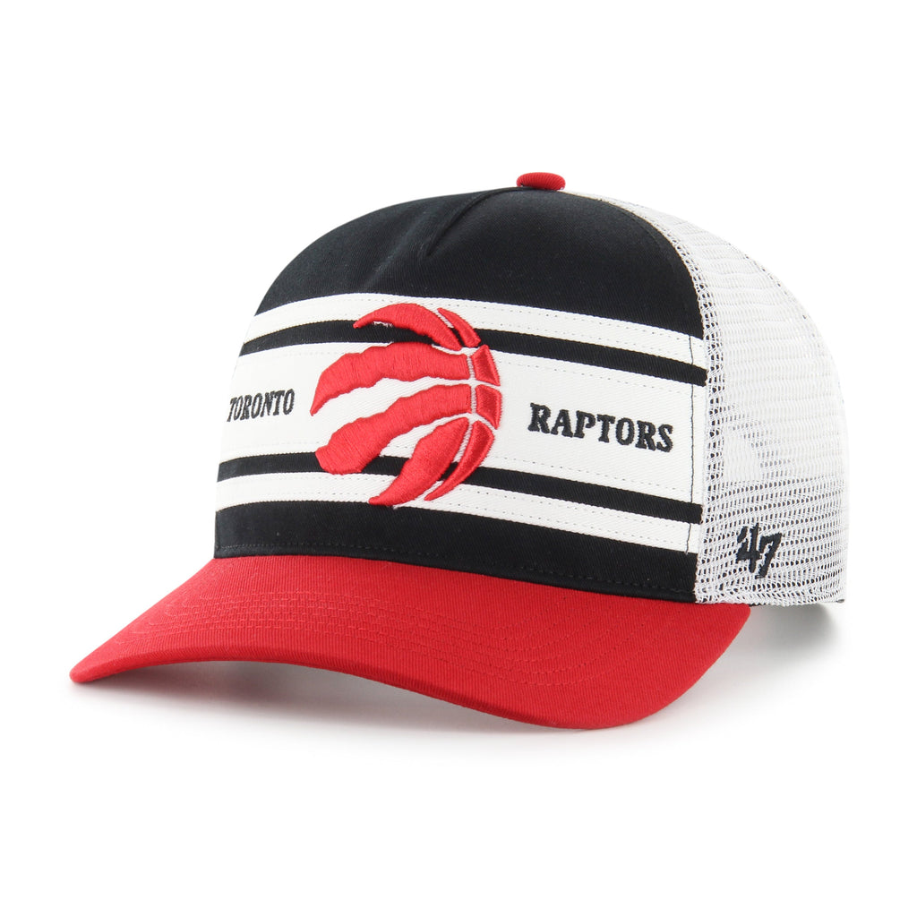 Toronto Raptors NBA 47 Brand Men's Red/Black Super Stripe Hitch Adjustable Hat