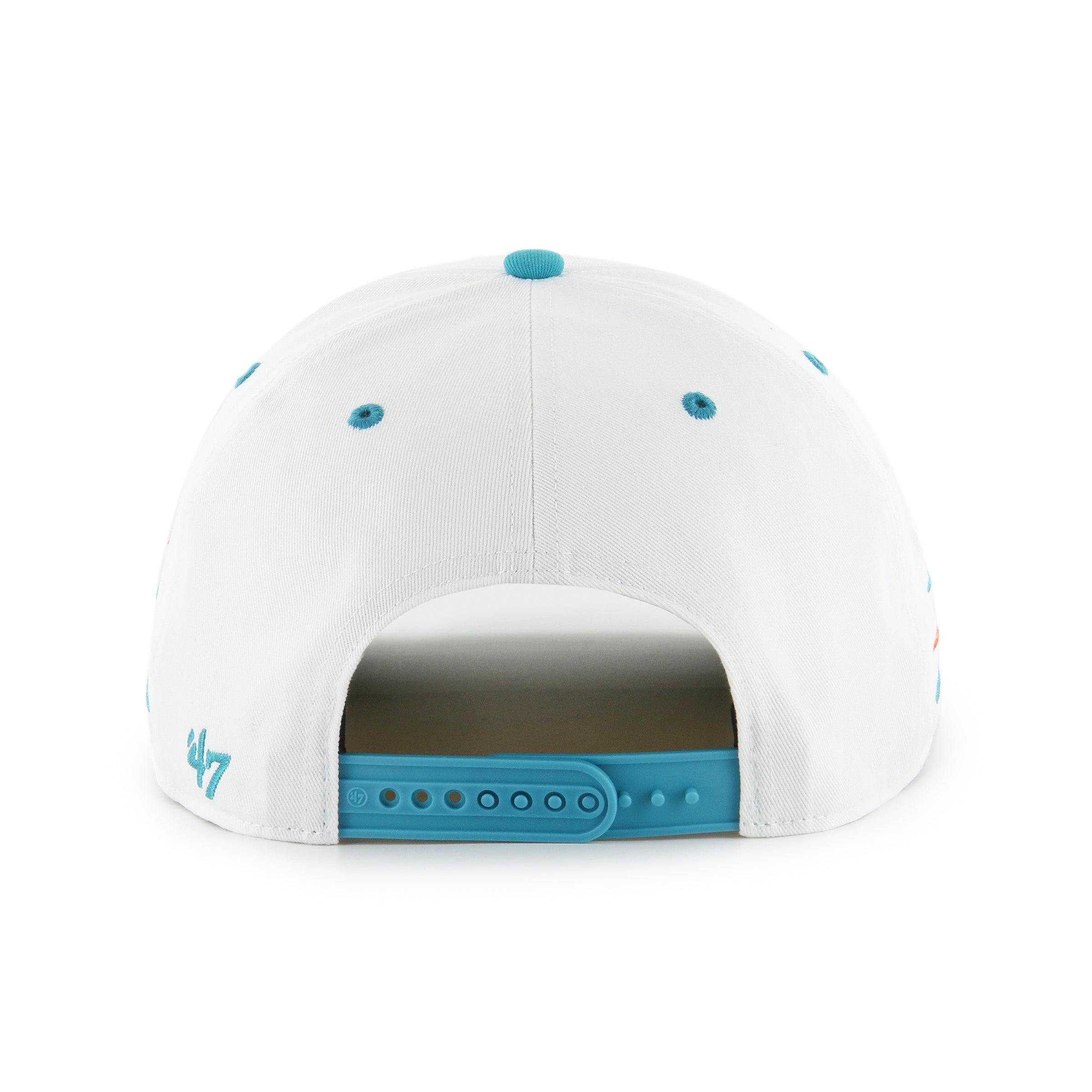 Miami Dolphins NFL 47 Brand Men's White Diamond Hitch Snapback Hat