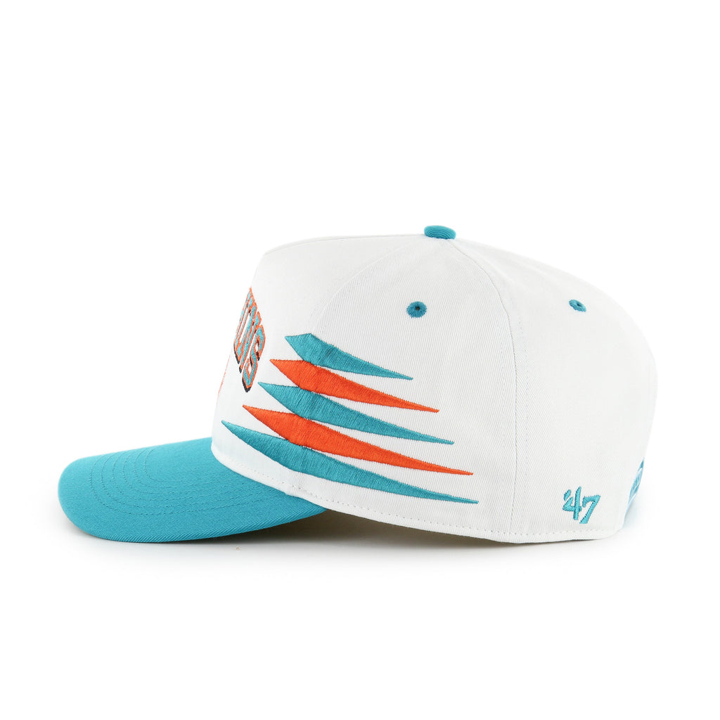 Miami Dolphins NFL 47 Brand Men's White Diamond Hitch Snapback Hat