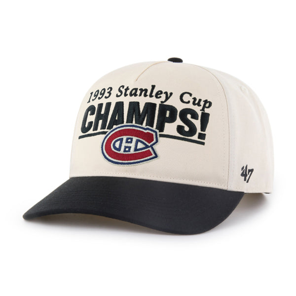 Montreal Canadiens NHL 47 Brand Men's Beige Black Tabloid Hitch RF Snapback