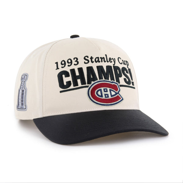 Montreal Canadiens NHL 47 Brand Men's Beige Black Tabloid Hitch RF Snapback