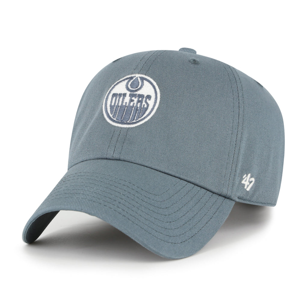 Edmonton Oilers NHL 47 Brand Men's Grey Foundation Clean Up Adjustable Hat