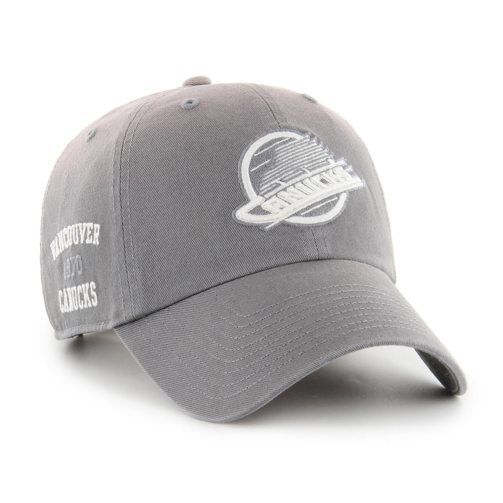 Vancouver Canucks NHL 47 Brand Men's Grey Dusted Truro Clean Up Adjustable Hat