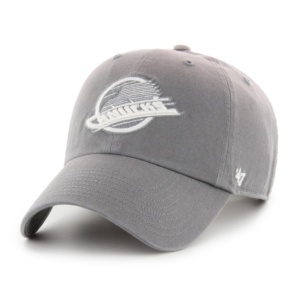 Vancouver Canucks NHL 47 Brand Men's Grey Dusted Truro Clean Up Adjustable Hat