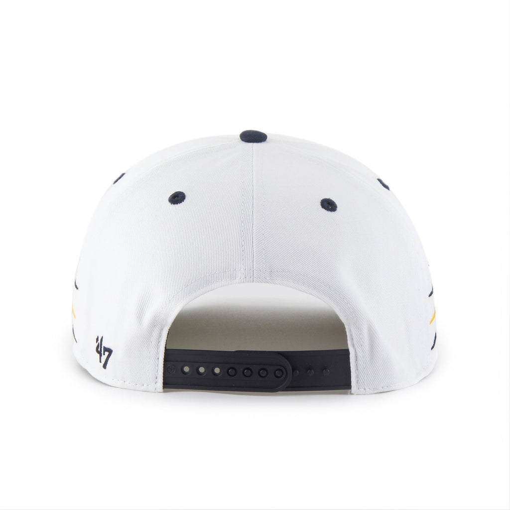 Boston Bruins NHL 47 Brand Men's White Diamond Hitch Snapback Hat