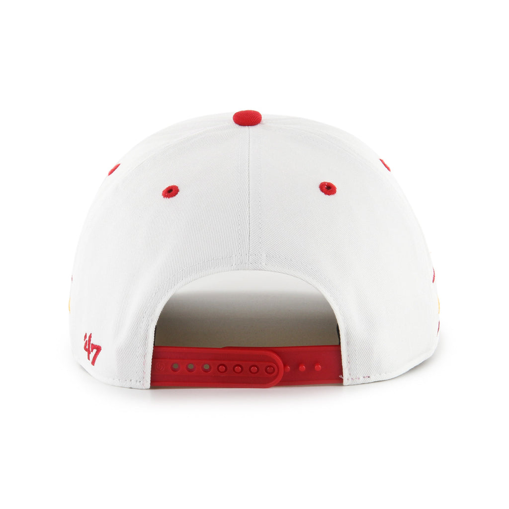 Calgary Flames NHL 47 Brand Men's White Diamond Hitch Snapback Hat