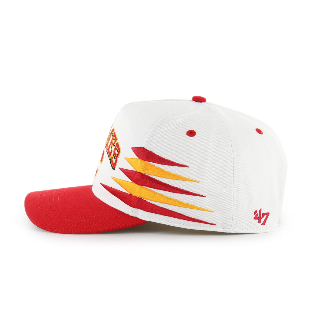 Calgary Flames NHL 47 Brand Men's White Diamond Hitch Snapback Hat