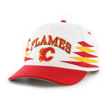 Calgary Flames NHL 47 Brand Men's White Diamond Hitch Snapback Hat