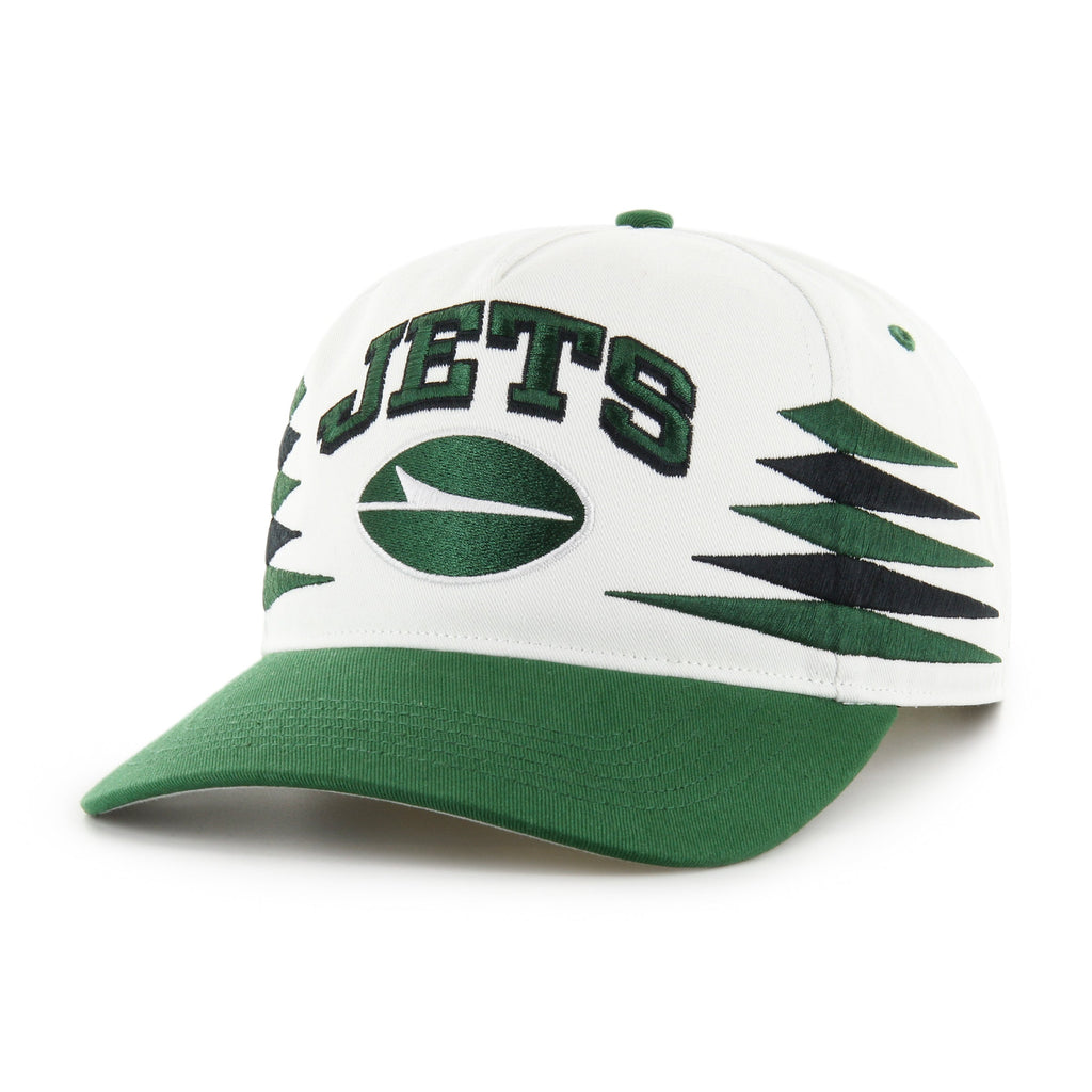 New York Jets NFL 47 Brand Men's White Diamond Hitch Snapback Hat