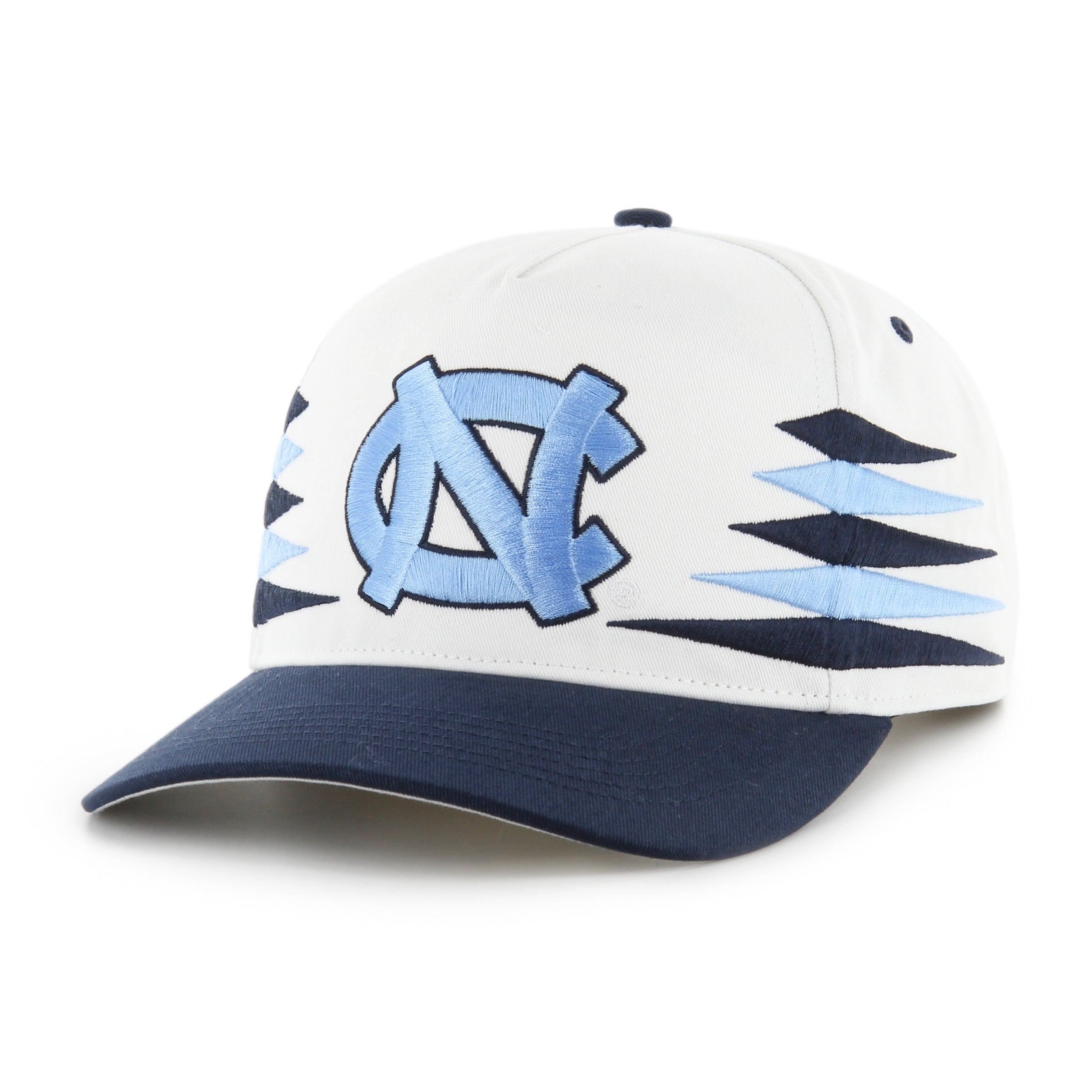 North Carolina Tar Heels NCAA 47 Brand Men's White Diamond Hitch Snapback Hat