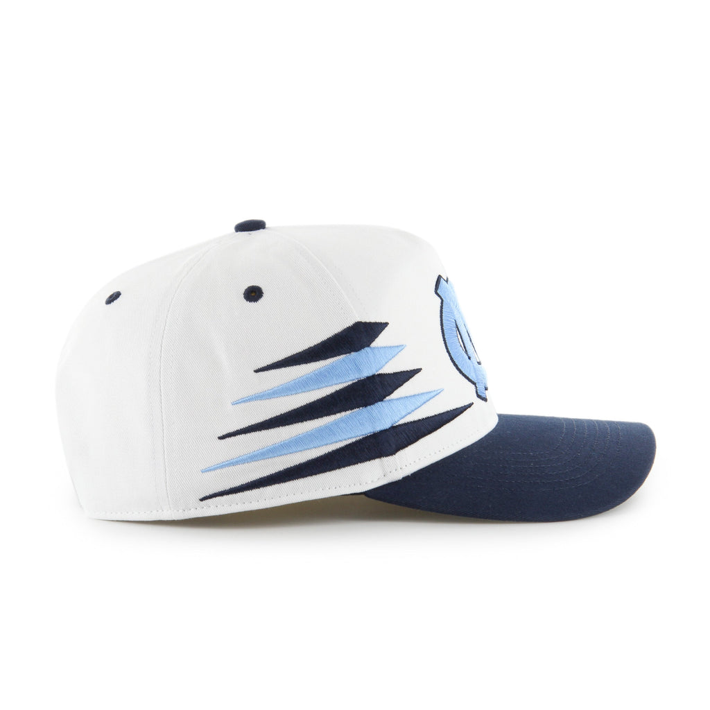 North Carolina Tar Heels NCAA 47 Brand Men's White Diamond Hitch Snapback Hat