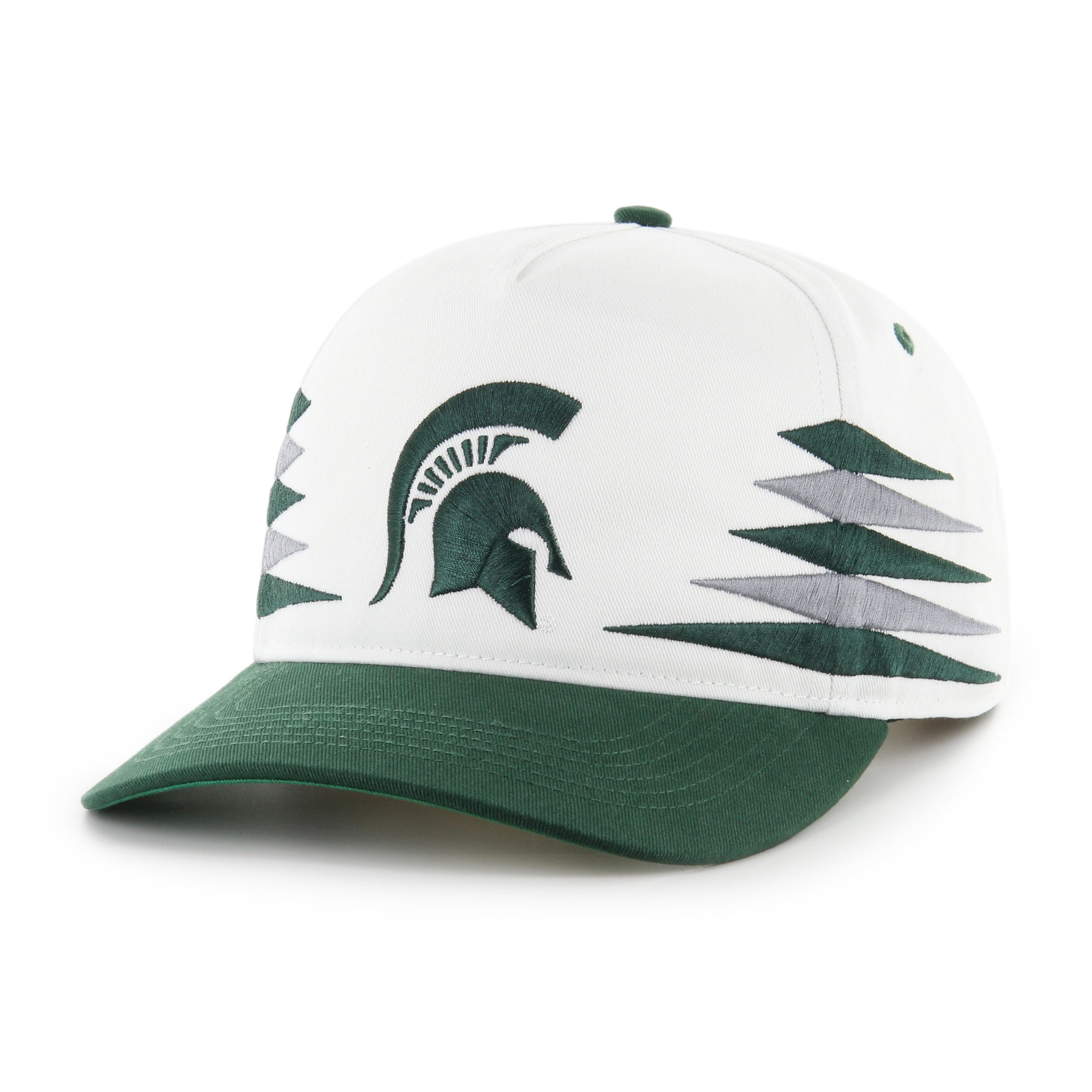 Michigan State Spartans NCAA 47 Brand Men's White Diamond Hitch Snapback Hat