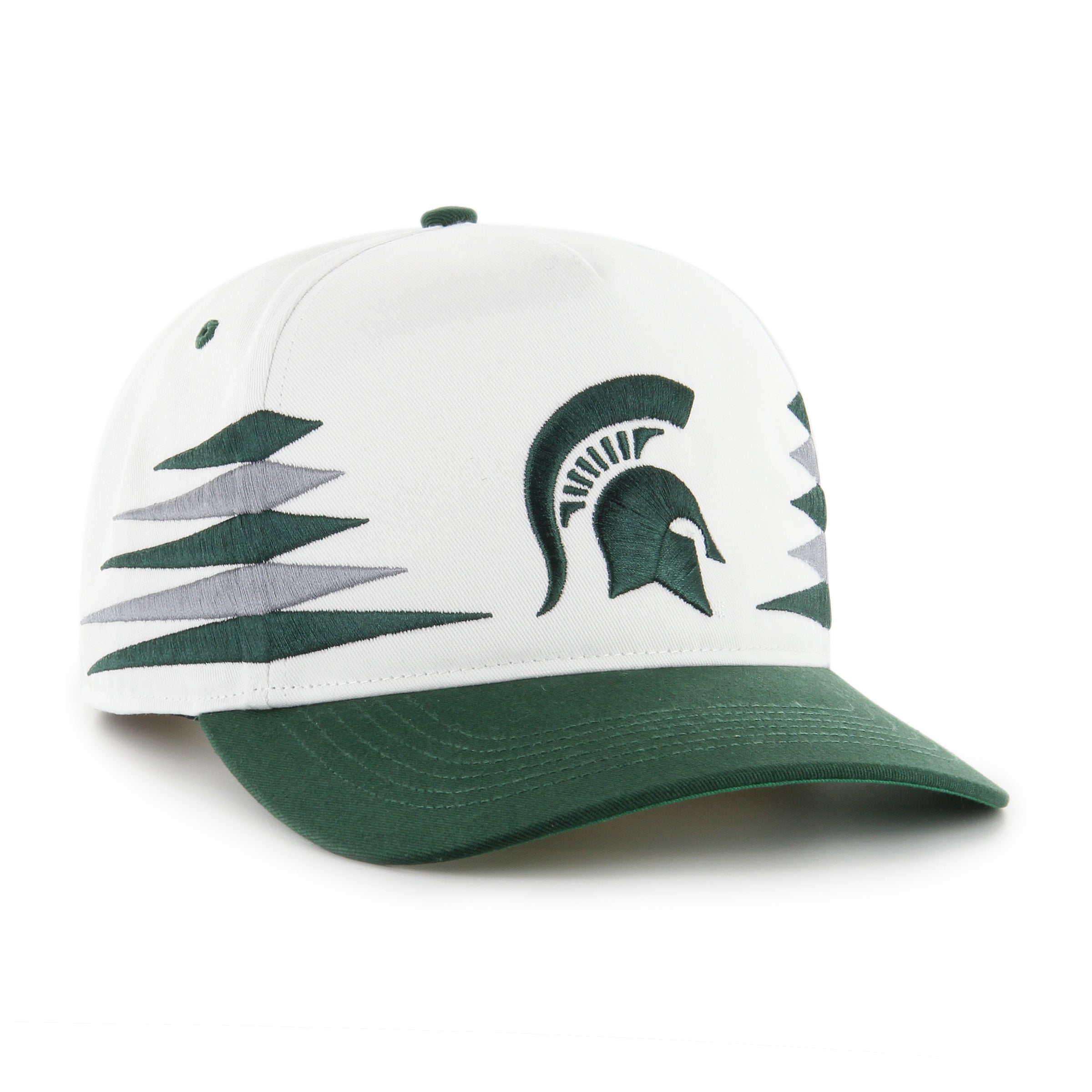 Michigan State Spartans NCAA 47 Brand Men's White Diamond Hitch Snapback Hat