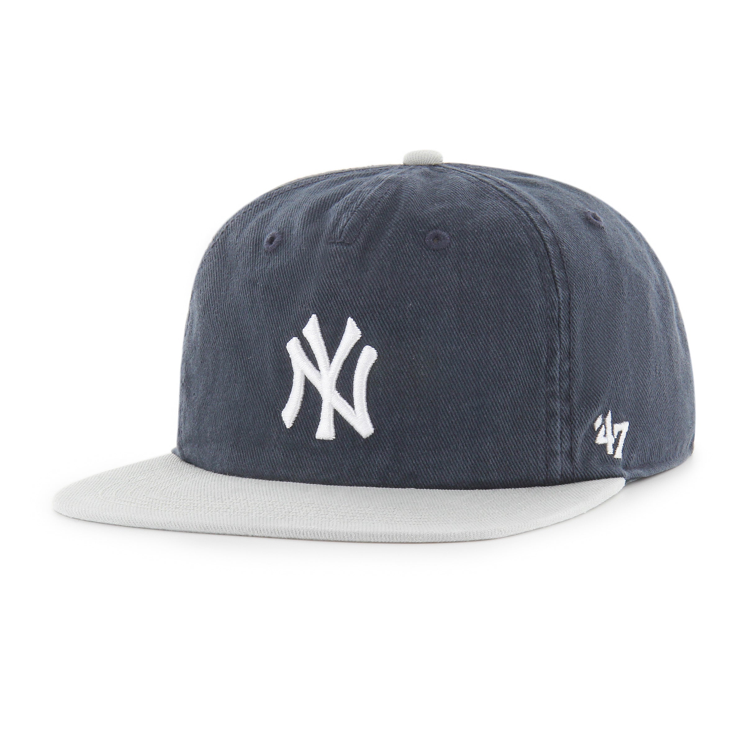 New York Yankees MLB 47 Brand Men's Navy Burnside Captain RL Snapback