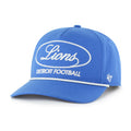 Detroit Lions NFL 47 Brand Men's Light Blue Foundational Rope Hitch Snapback Hat