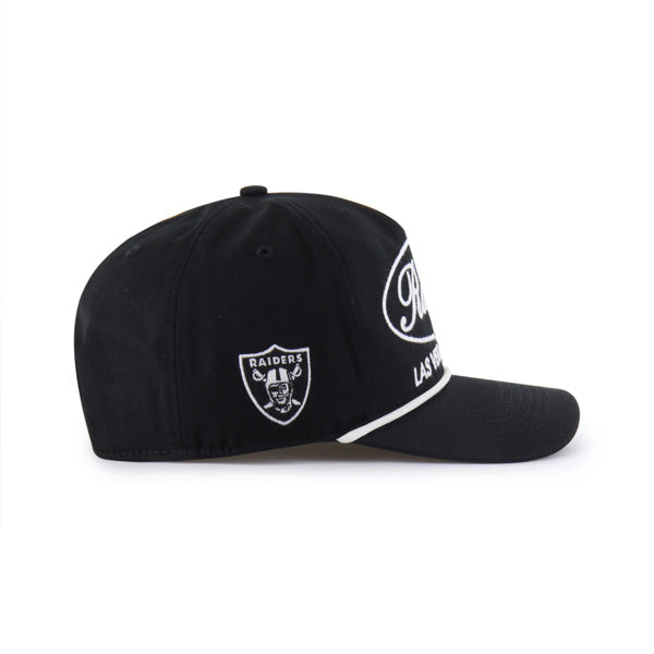 Las Vegas Raiders NFL 47 Brand Men's Black Foundational Rope Hitch Snapback Hat