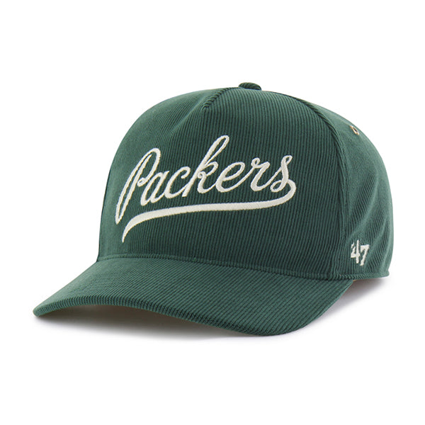 Green Bay Packers NFL 47 Brand Men's Green Golden Age Corduroy Hitch Strap back