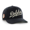 Miami Dolphins NFL 47 Brand Men's Black Golden Age Corduroy Hitch Strap back