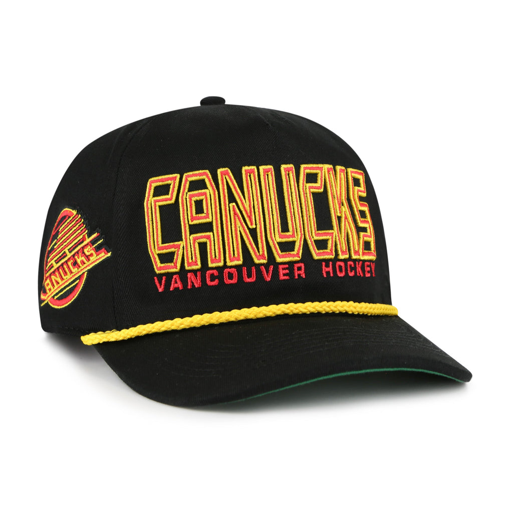 Vancouver Canucks NHL 47 Brand Men's Black Byline Hitch Snapback Hat