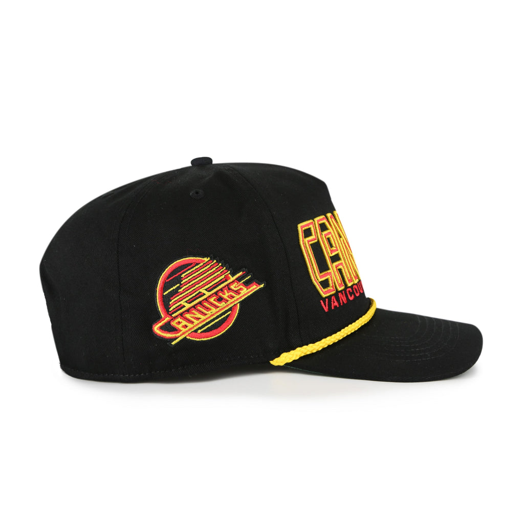 Vancouver Canucks NHL 47 Brand Men's Black Byline Hitch Snapback Hat