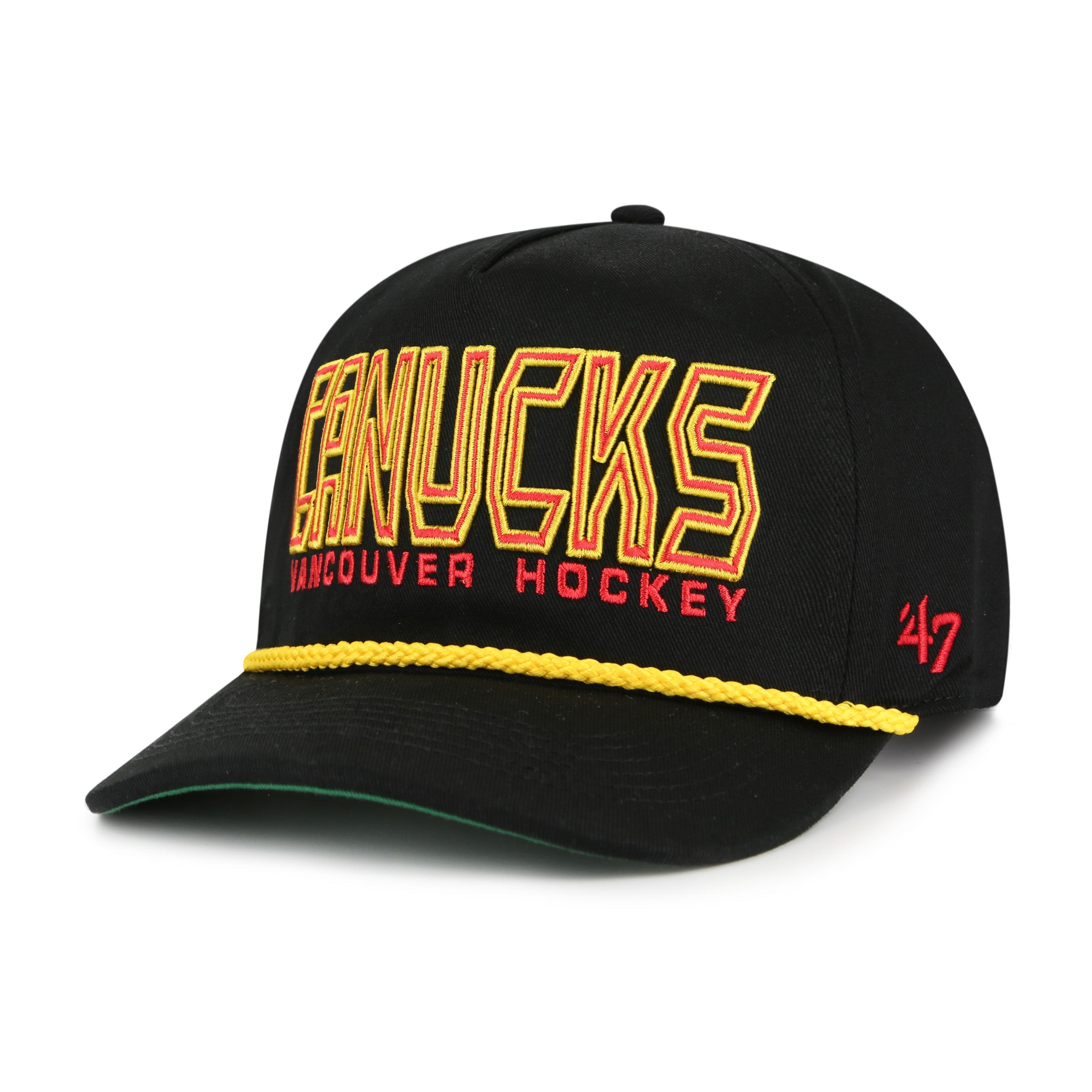 Vancouver Canucks NHL 47 Brand Men's Black Byline Hitch Snapback Hat