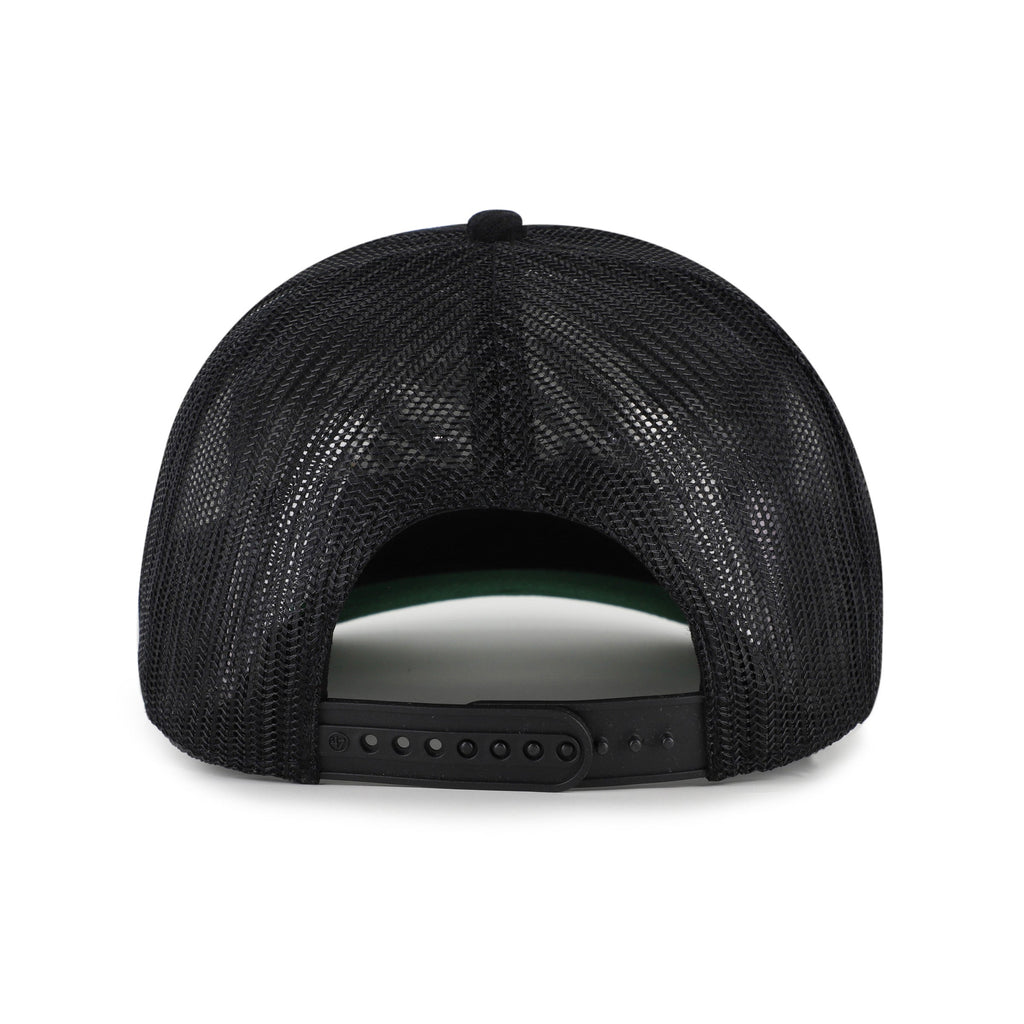 Vancouver Canucks NHL 47 Brand Men's Black Double Header Mesh Hitch Snapback