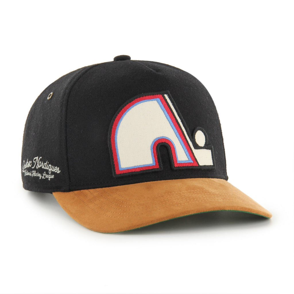 Quebec Nordiques NHL 47 Brand Men's Black Golden Age Hitch Adjustable Hat