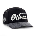 Edmonton Oilers NHL 47 Brand Men's Black Windowpane Plaid Hitch Snapback Hat
