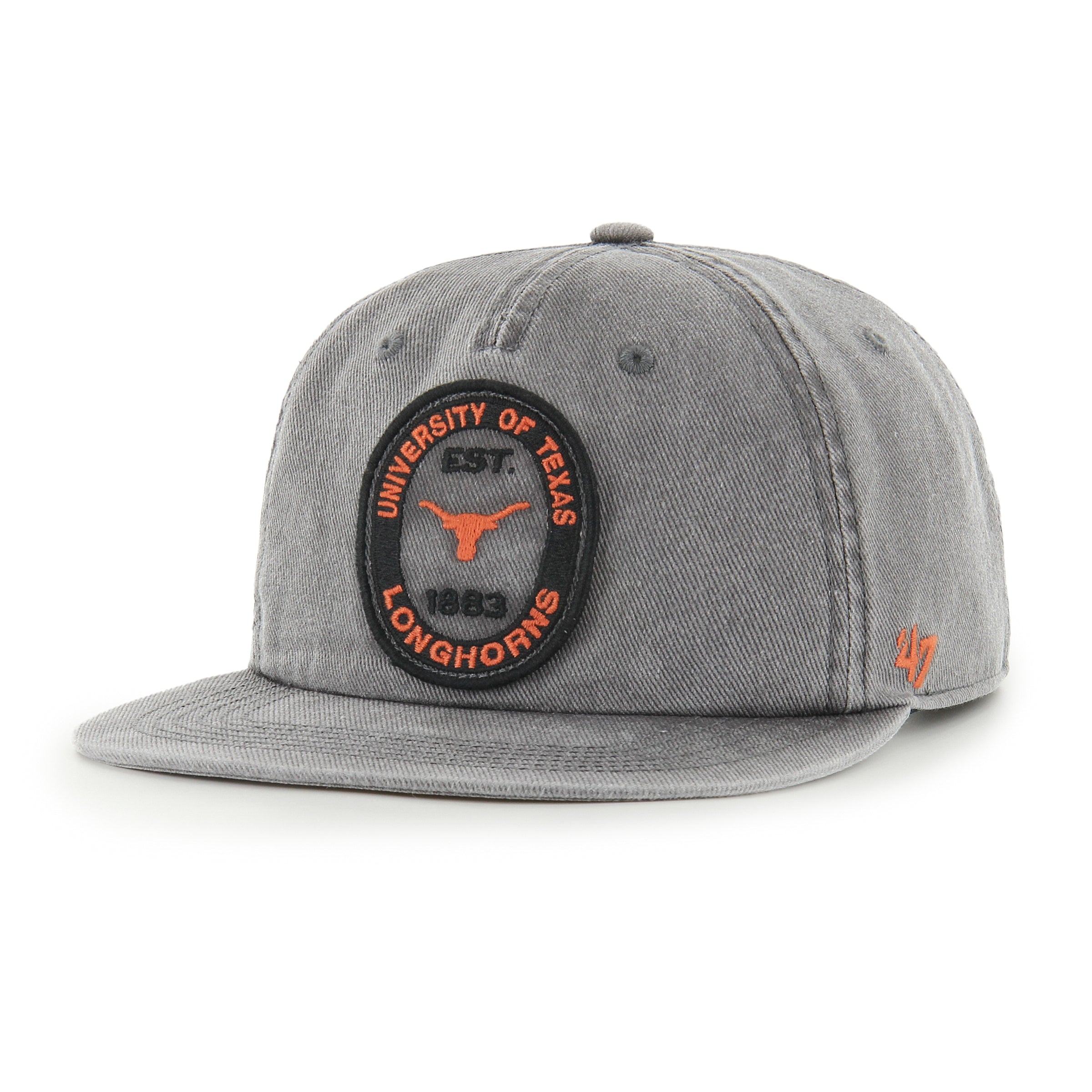 Texas Longhorns NCAA 47 Brand Men's Navy Grey Path RF Captain Snapback