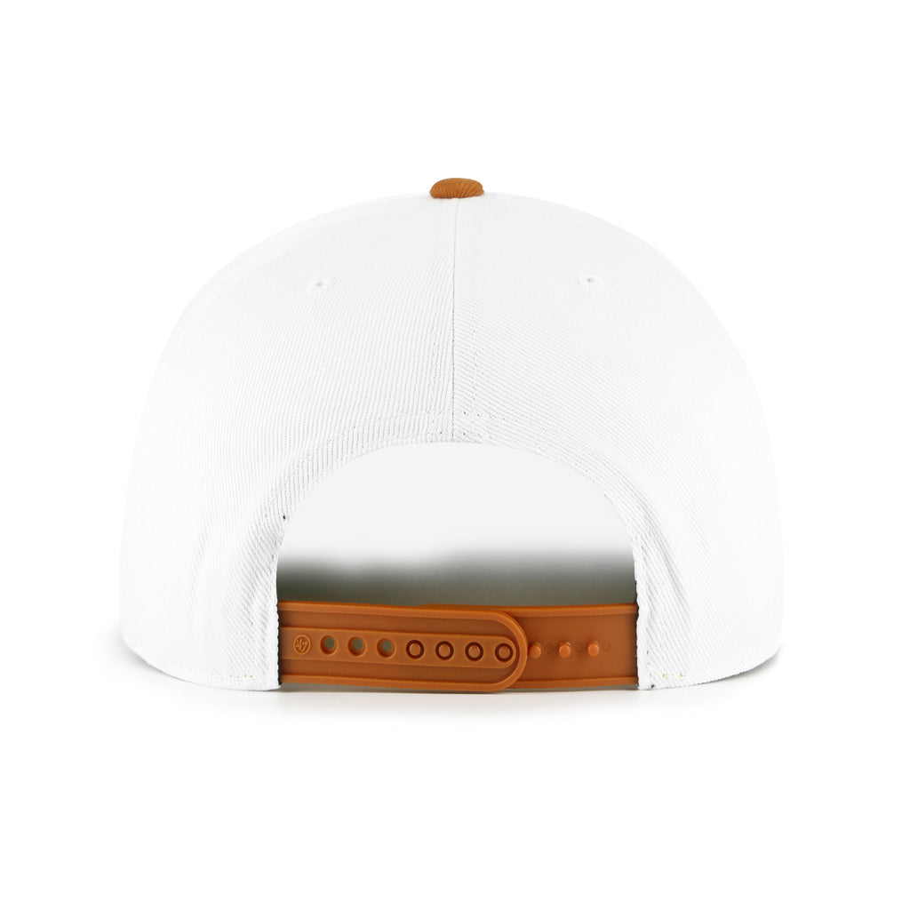 Texas Longhorns NCAA 47 Brand Men's White Prime Play Hitch Snapback Hat