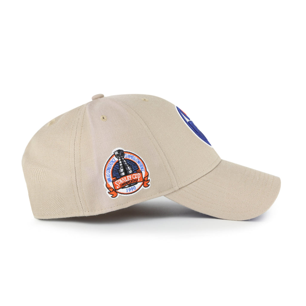 Edmonton Oilers NHL 47 Brand Men's Khaki MVP Sure Shot Snapback