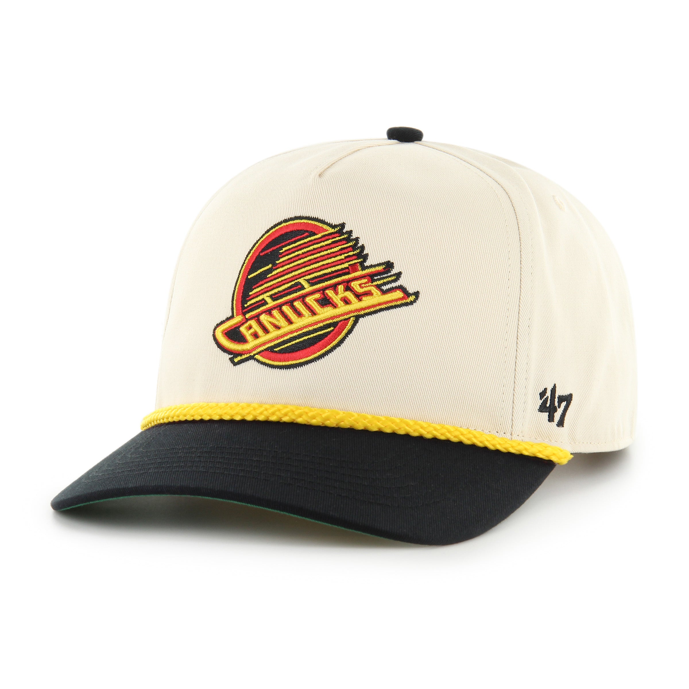 Vancouver Canucks NHL 47 Brand Men's Natural Two Tone Rope Hitch Adjustable Hat