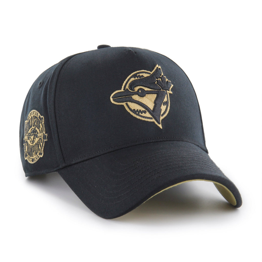 Toronto Blue Jays MLB 47 Brand Men's Black Cooperstown MVP Deluxe Sure Shot Snapback