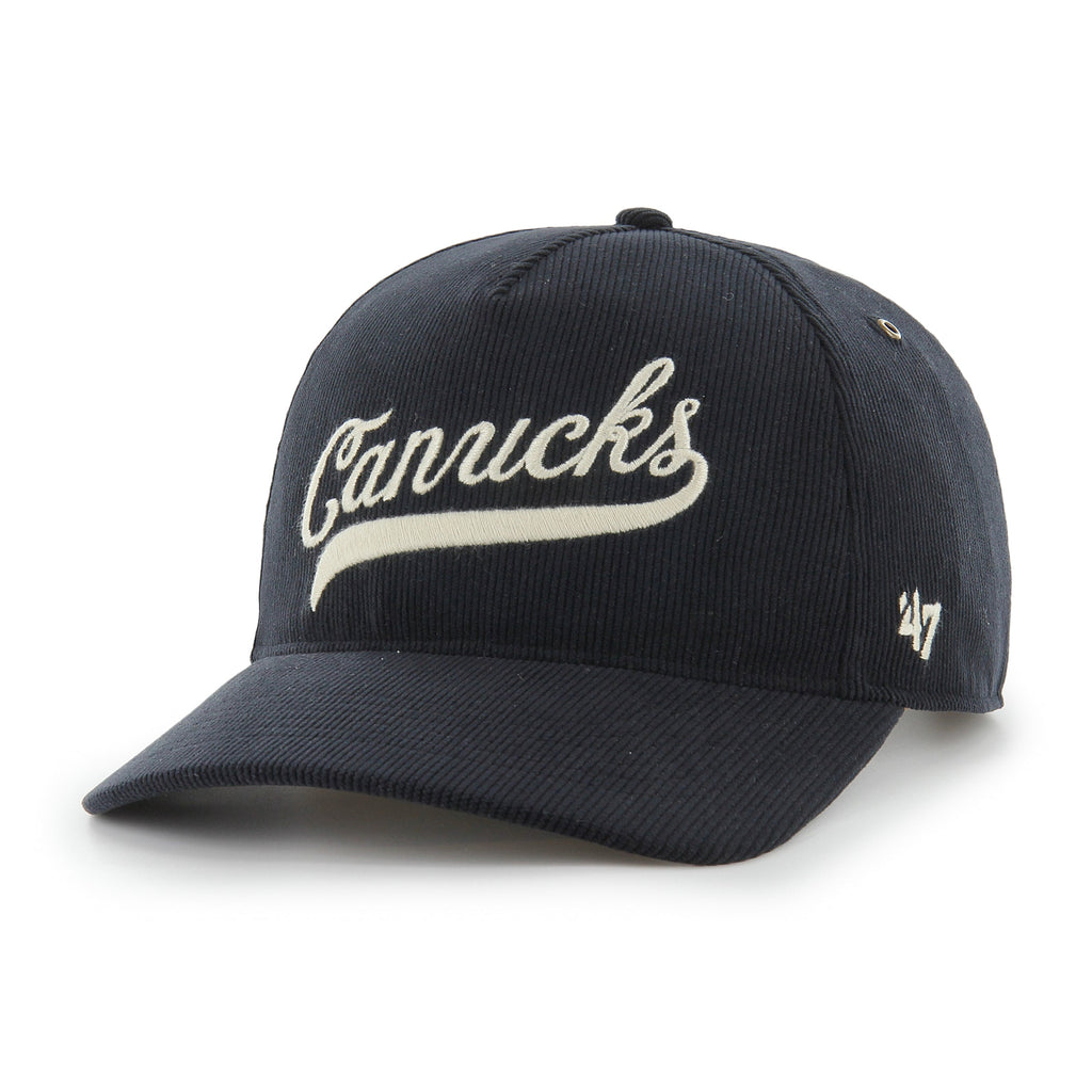 Vancouver Canucks NHL 47 Brand Men's Black Golden Age Cord Hitch Adjustable Hat