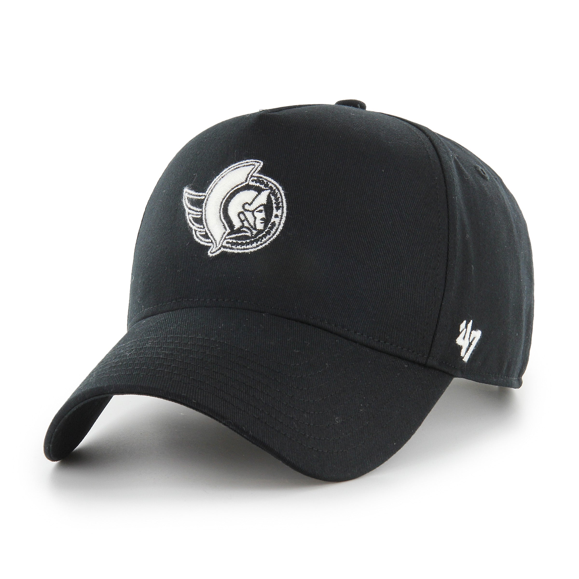 Ottawa Senators NHL 47 Brand Men's Black Foundational Offside Hitch Adjustable Hat