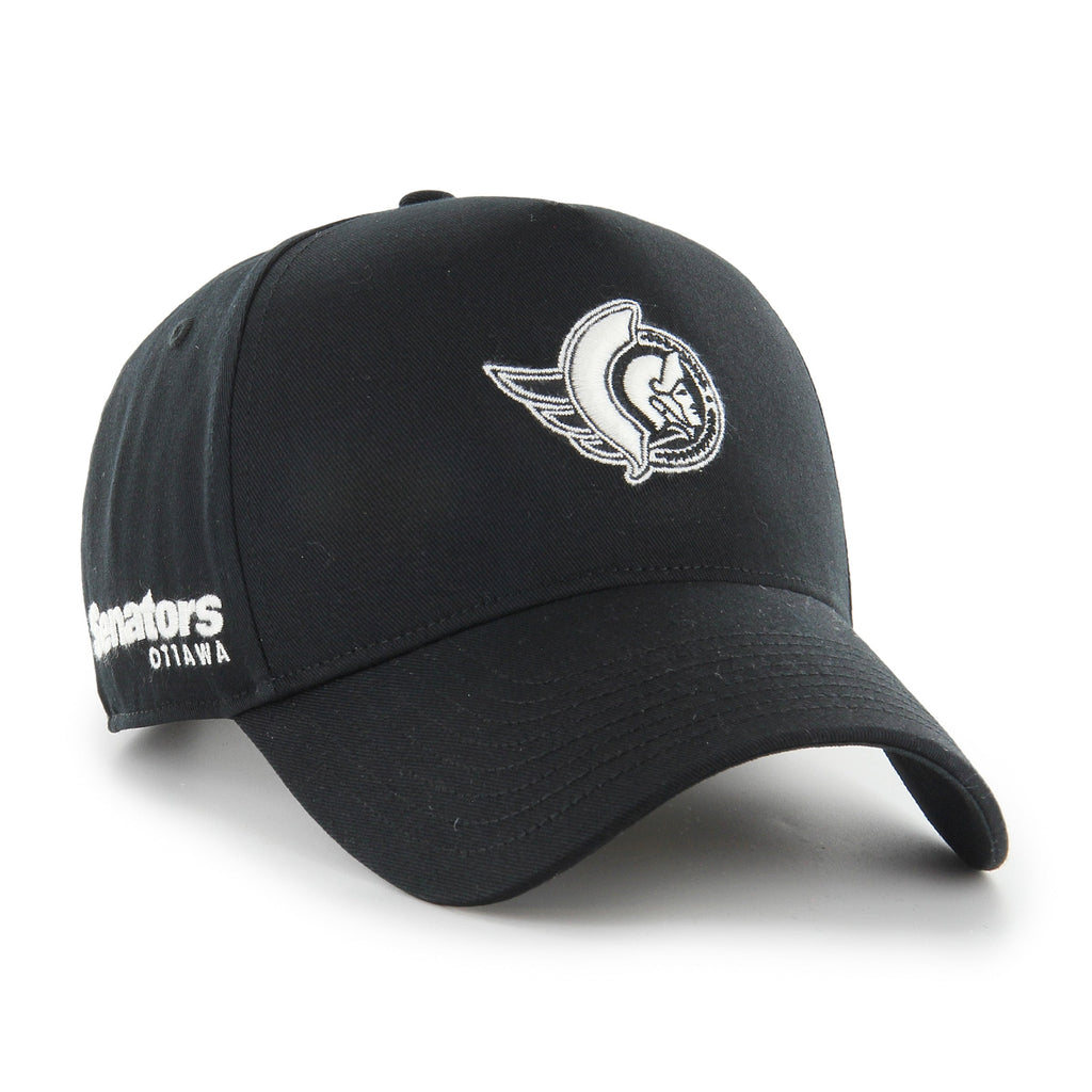 Ottawa Senators NHL 47 Brand Men's Black Foundational Offside Hitch Adjustable Hat
