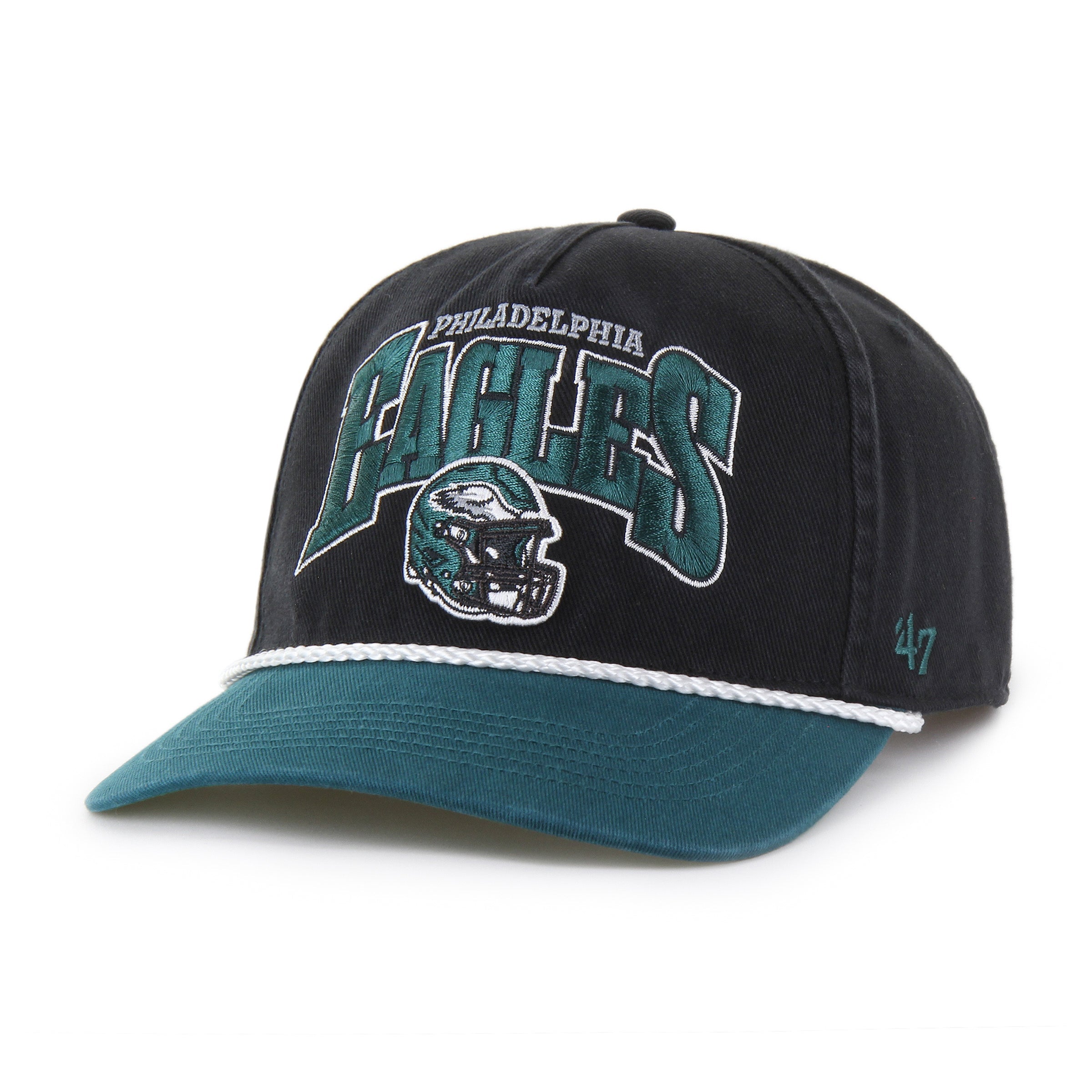 Philadelphia Eagles NFL 47 Brand Men's Black Palermo Hitch Snapback Hat