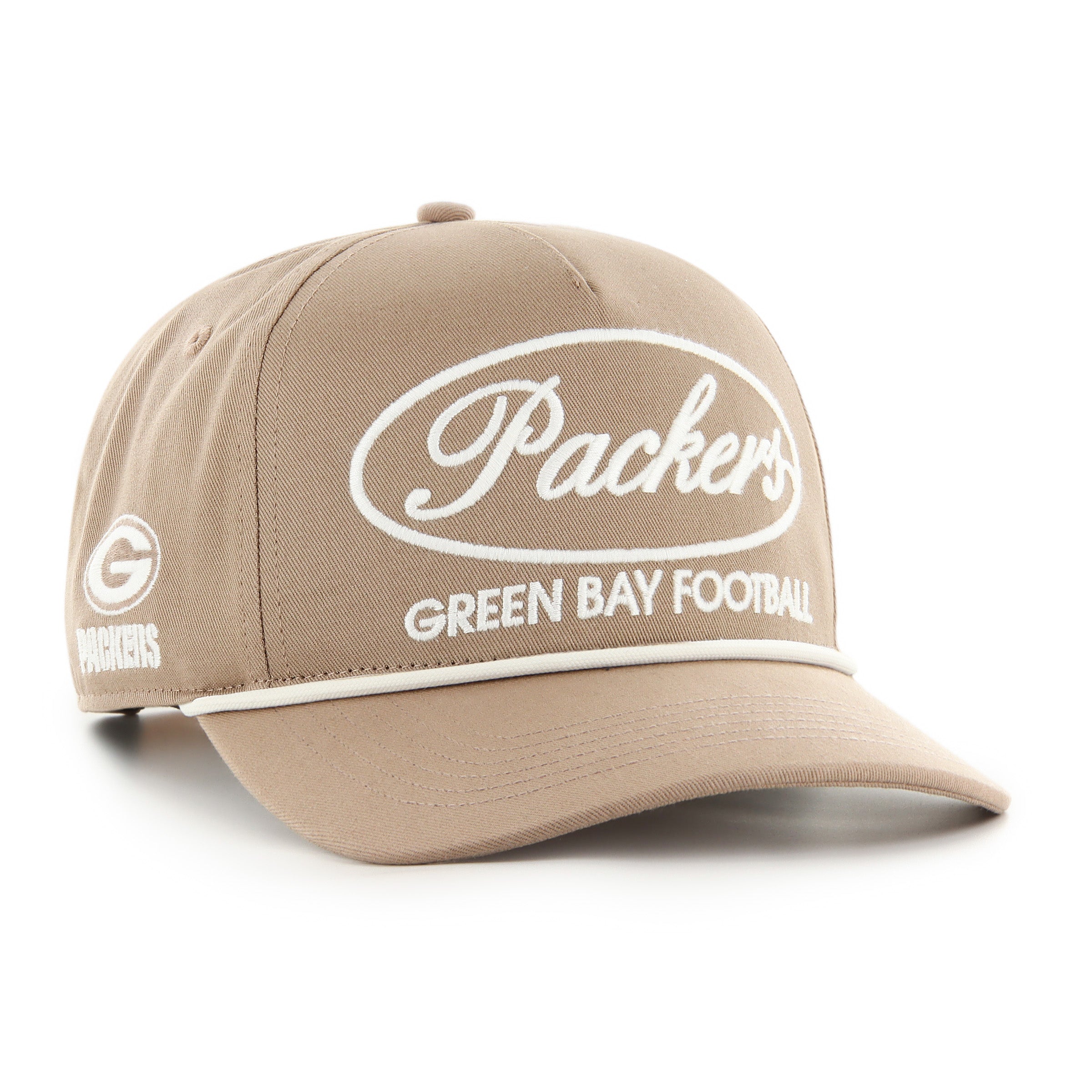 Green Bay Packers NFL 47 Brand Men's Sandstone Foundational Rope Hitch Snapback Hat