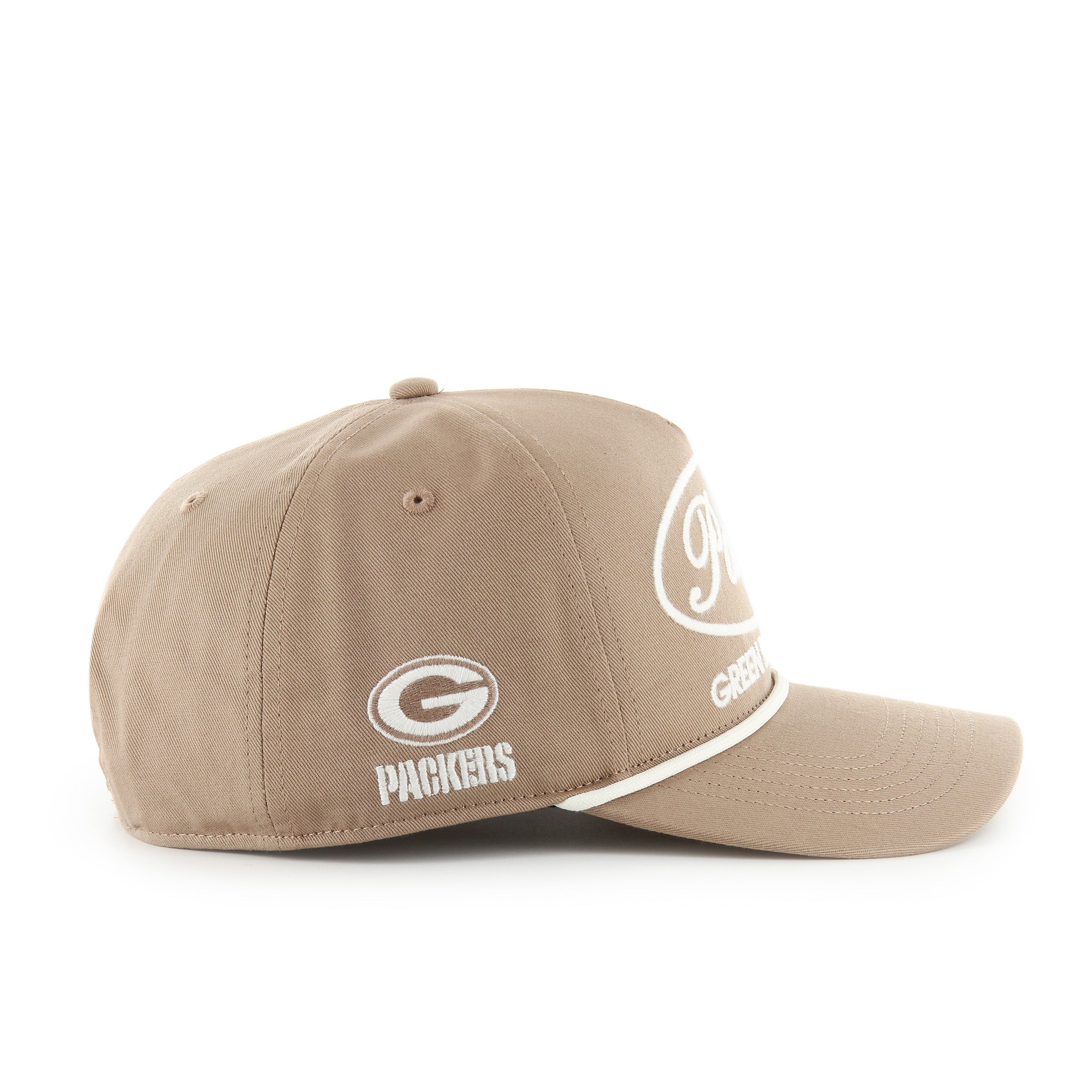 Green Bay Packers NFL 47 Brand Men's Sandstone Foundational Rope Hitch Snapback Hat