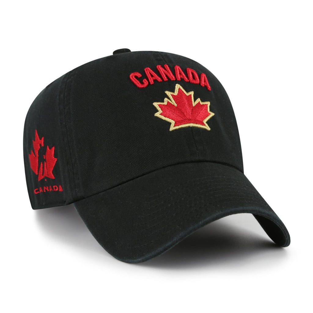Hockey Canada IIHF 47 Brand Men's Black Sure Shot Clean Up Adjustable Hat