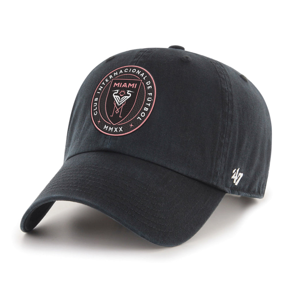 Inter Miami FC MLS 47 Brand Men's Black Clean Up Adjustable Hat