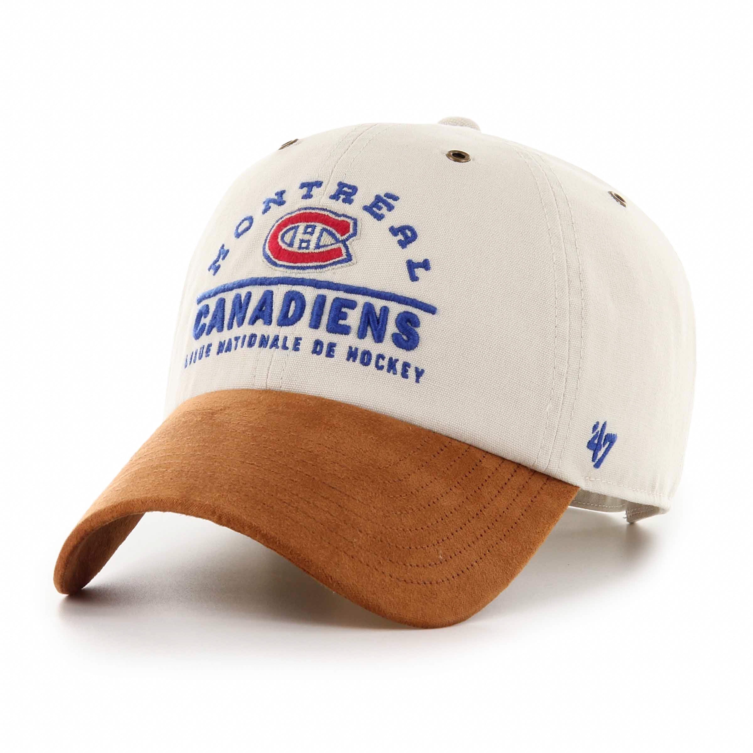 Montreal Canadiens NHL 47 Brand Men's Beige Windham Suede Clean Up Adjustable Hat