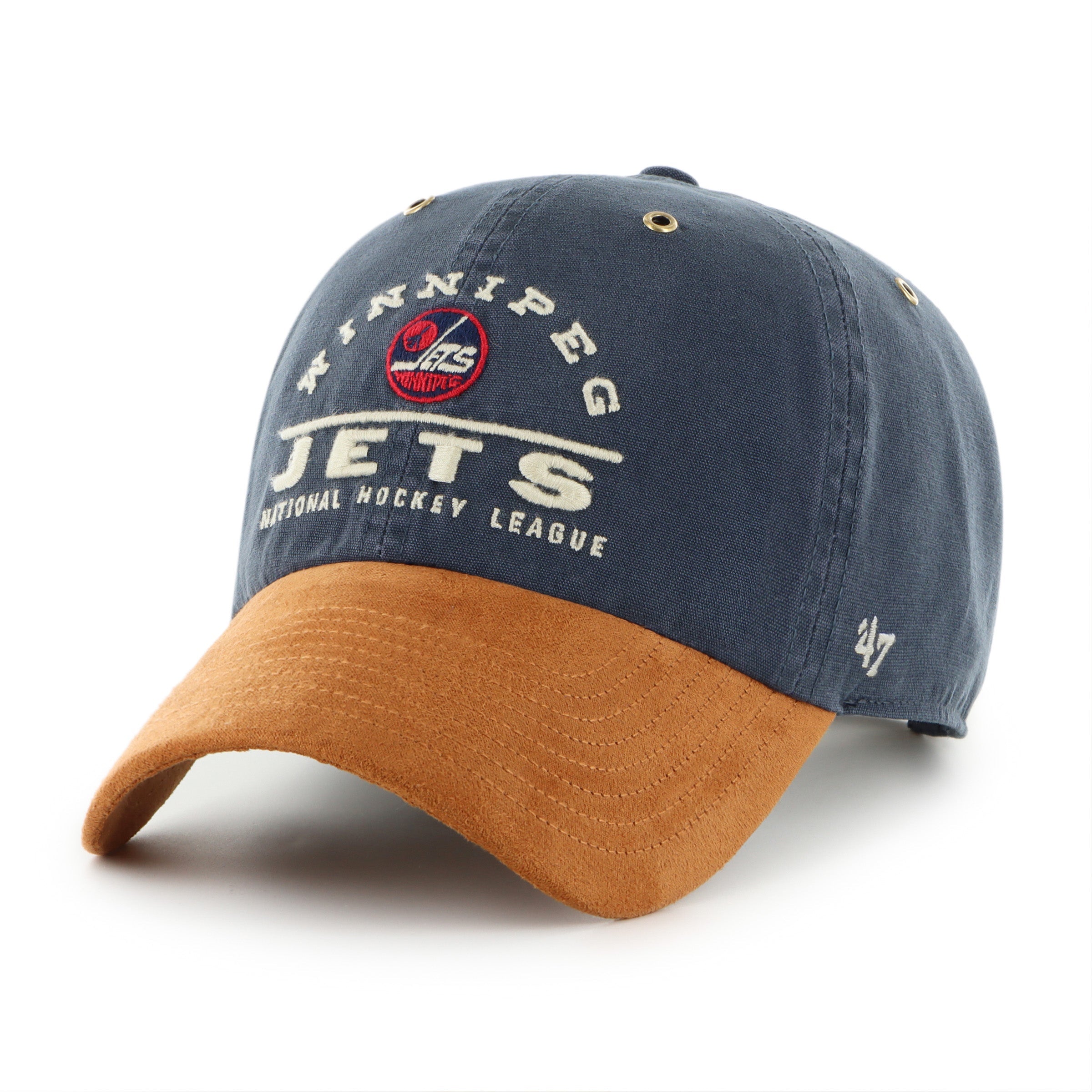 Winnipeg Jets NHL 47 Brand Men's Navy Windham Suede Clean Up Adjustable Hat