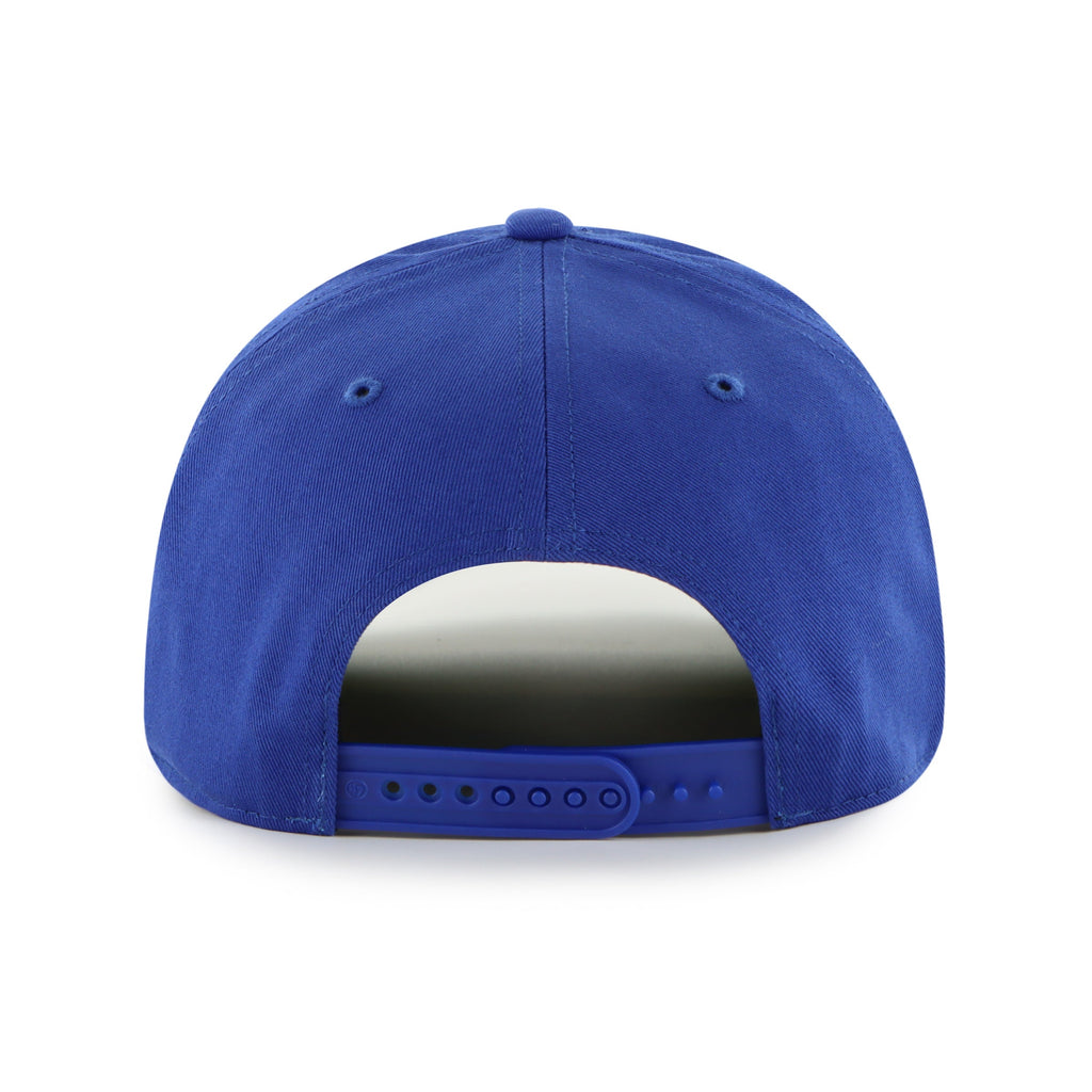 Edmonton Oilers NHL 47 Brand Men's Royal Break Wood Suede Hitch Snapback Hat